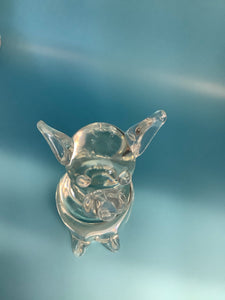 Crystal Glass Dog Paperweight