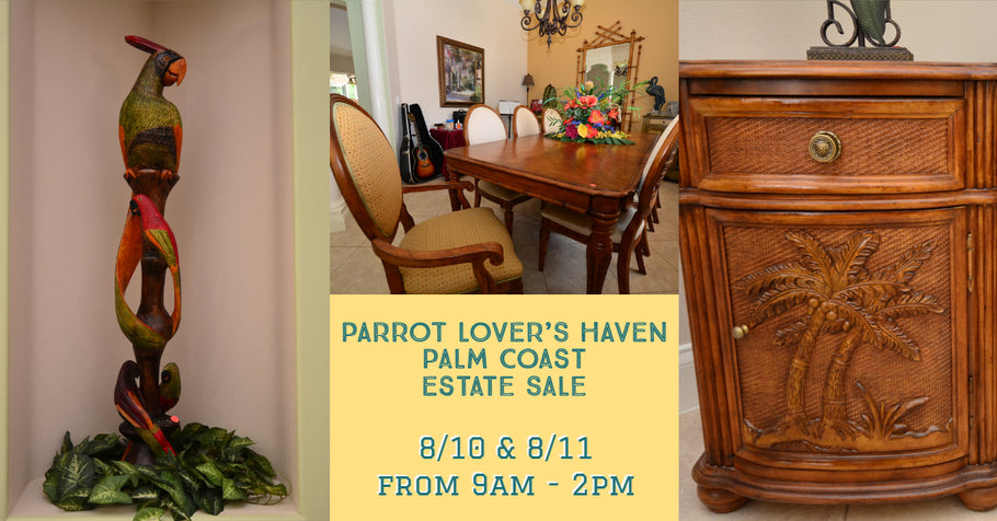 PARROT LOVER'S HAVEN - GORGEOUS IMMACULATE TOMMY BAHAMA STYLE FURNISHINGS!