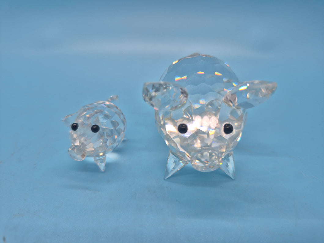 Swarovski Silver Crystal Pig