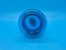 Victorian Face Blue Glass Hinge Top Trinket Box Dresser Jar