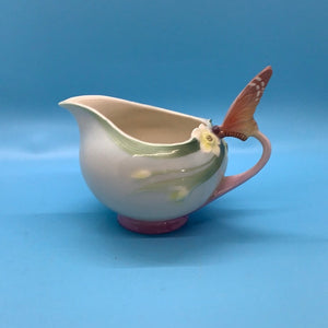 Franz Floral and Butterfly Tea Pot, Cream and Sugar Set