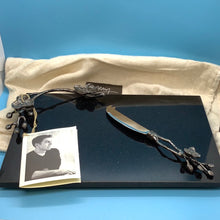 Michael Aram, Black Granite Cheese Tray Cherry Blossom Cheese Knife Brochure & Storage Bag
