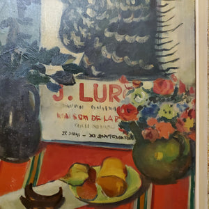 Jean LURÇAT (1892-1966) Verso Phil Davis, J. Lure, Oil on Linen