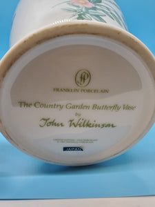 Porcelain Country Garden Butterfly Vase