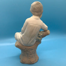 Lladro, Bisque Boy in Nightgown with Book