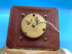 Vintage Phinney-Walker Leather Case Travel Clock