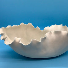 White Porcelain Scalloped Vessel By Gail McCarthy