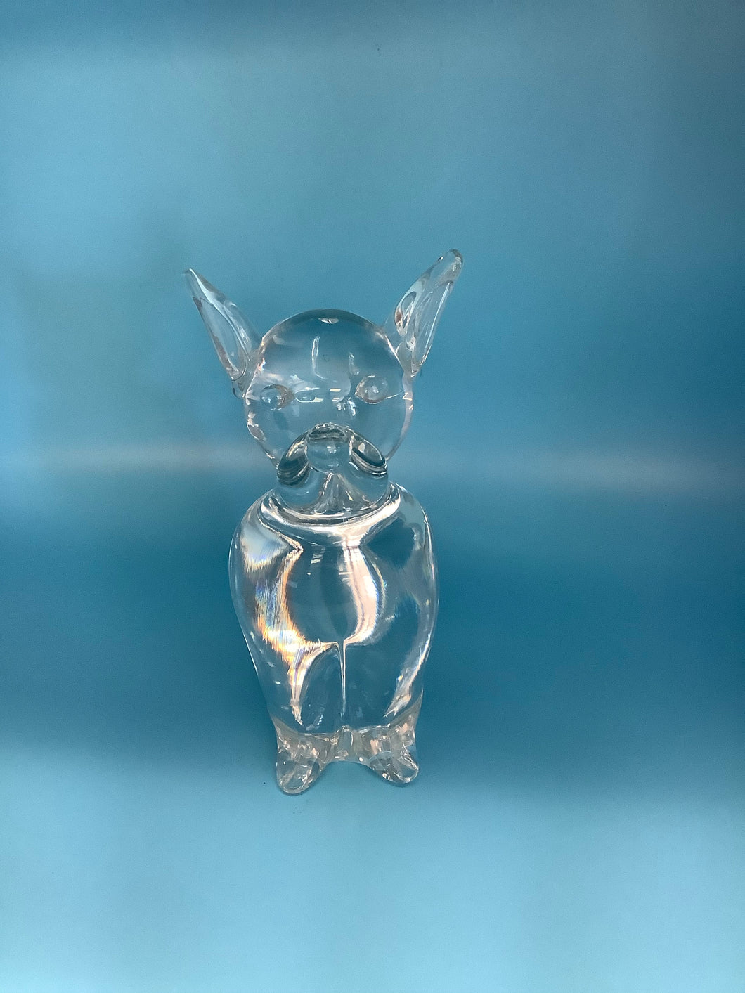 Crystal Glass Dog Paperweight