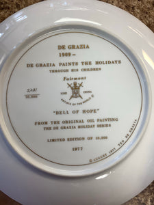 De Grazia "Bell Of Hope" Decorative Plate