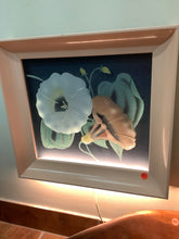 Light Flowers in Peach Framed Backlit Box