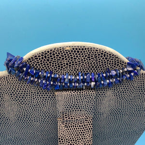Blue Lapis Strand Necklace 36" Total Length