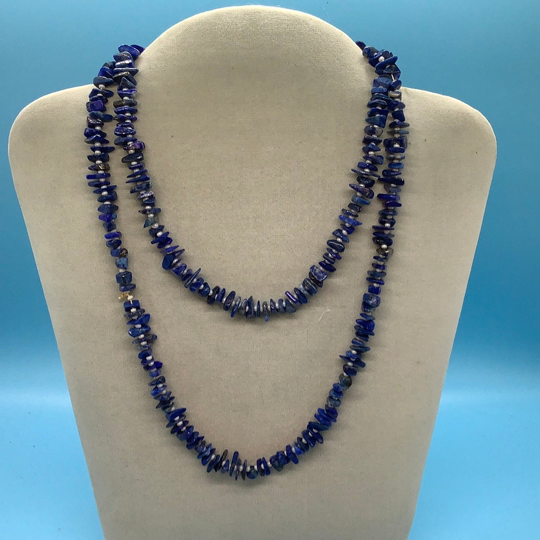 Blue Lapis Strand Necklace 36