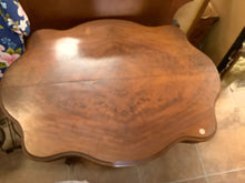 Flaming Mahogany Empire Scalloped Parlor Table