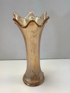 Vintage Marigold Carnival Glass Bud Vase